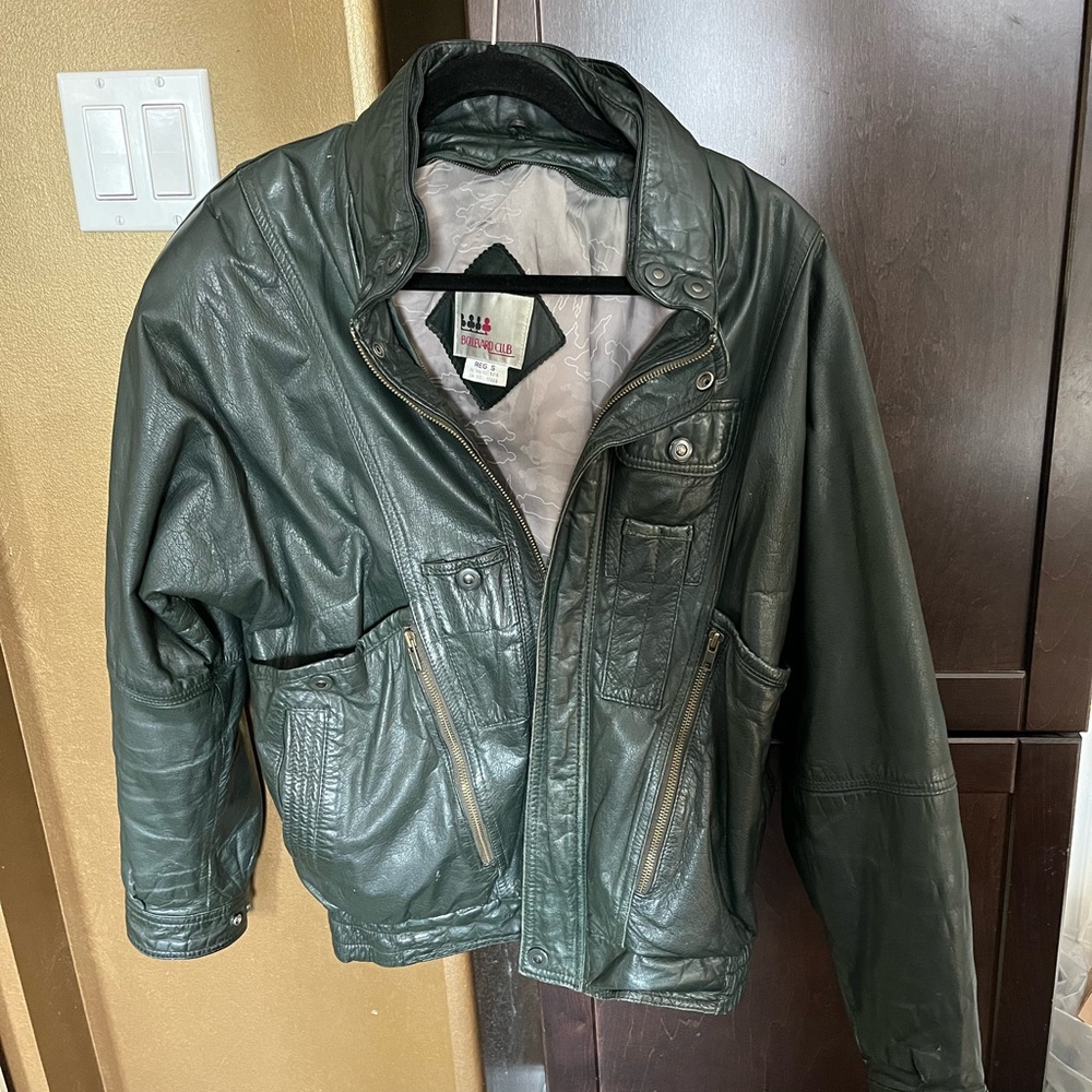 Genuine leather men’s jacket
